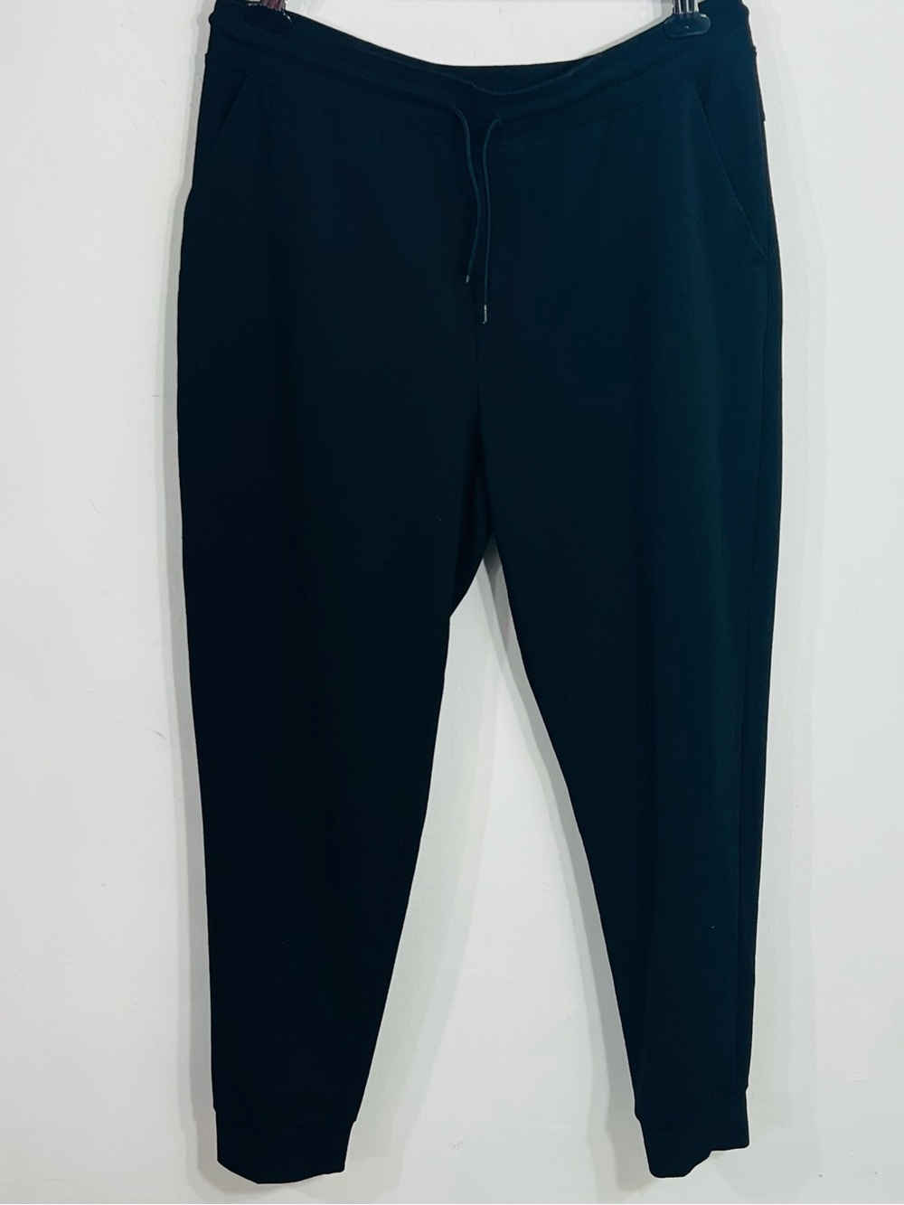 Athletic Works DriWorks Men's Black Jogger Pants L 36-38 Tapered Zip Pocket